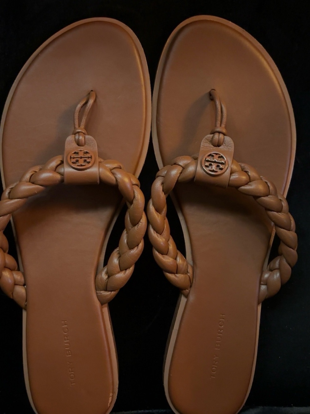 Tory Burch Braided Thong Sandals - Brown -Size 7